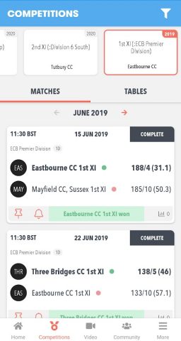 Play-Cricket Live для Android — скриншот 2