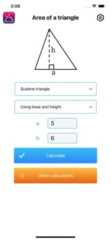 Площадь треугольника для iOS — скриншот 1