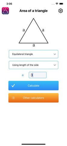 Площадь треугольника для iOS — скриншот 3