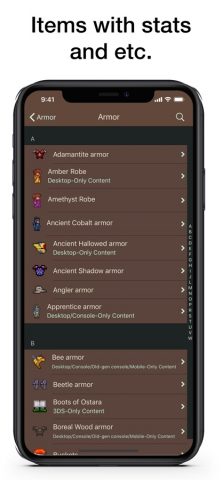 Pocket Wiki for Terraria для iOS — скриншот 3
