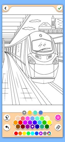 Поезда раскраски страниц для iOS — скриншот 1