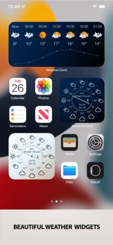 Погода & Часы Виджет для iOS — скриншот 2