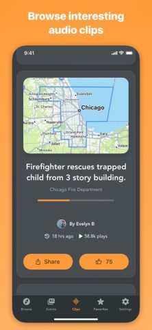 Police Scanner Radio & Fire для iOS — скриншот 2