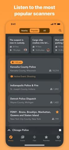 Police Scanner Radio & Fire для iOS — скриншот 4