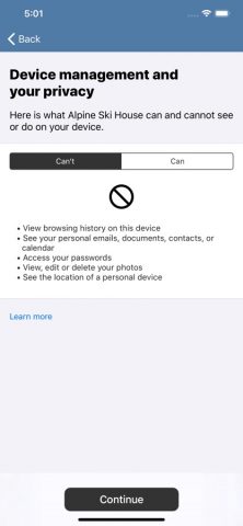 Портал организации Intune для iOS — скриншот 2