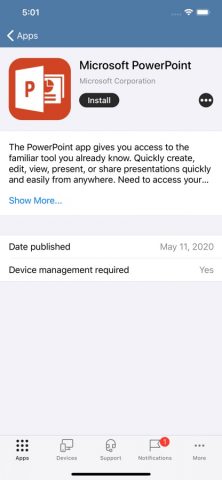 Портал организации Intune для iOS — скриншот 4