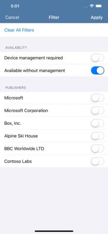 Портал организации Intune для iOS — скриншот 5