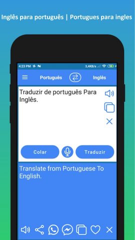 Português Inglês Tradutor для Android — скриншот 3
