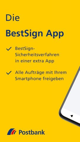Postbank BestSign для Android — скриншот 1