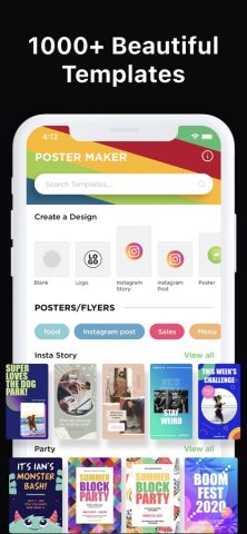 Poster Maker + Flyer Creator для iOS — скриншот 1