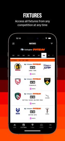 PREM Rugby для iOS — скриншот 4