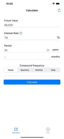 Present Value Calculator — PV для iOS — скриншот 1