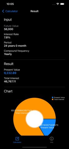Present Value Calculator — PV для iOS — скриншот 3