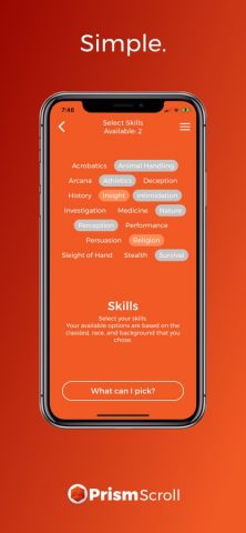 PrismScroll — Character Sheet для iOS — скриншот 4