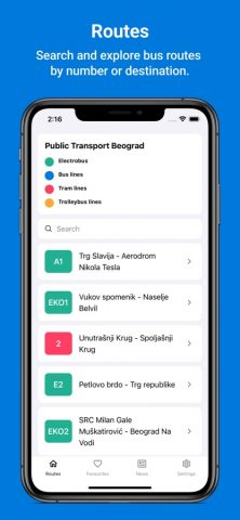 Public Transport Belgrade для iOS — скриншот 1