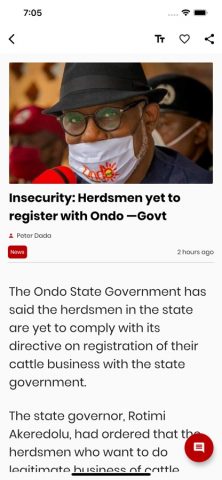 Punch News для iOS — скриншот 1