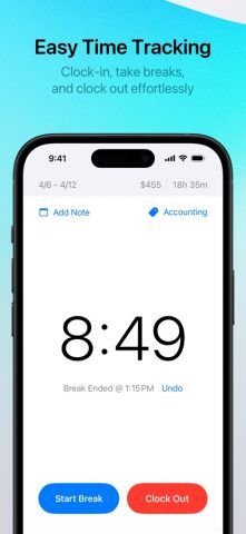 Punch Time Clock для iOS — скриншот 1