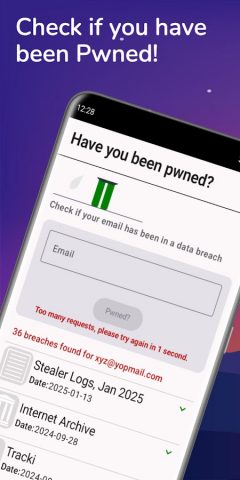 Pwned App — Have I been pwned? для Android — скриншот 1