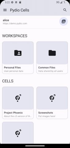 Pydio для Android — скриншот 1