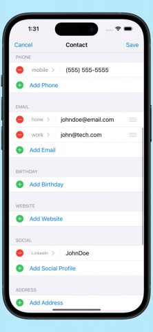 QR Me — Contact для iOS — скриншот 2