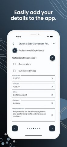 Quick & Easy Resume Builder CV для iOS — скриншот 3