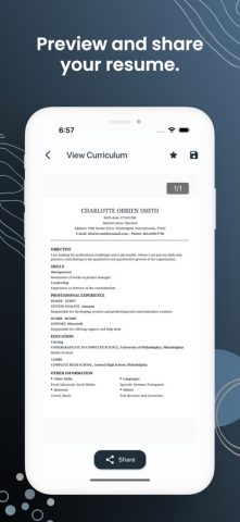 Quick & Easy Resume Builder CV для iOS — скриншот 5