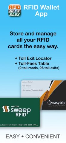 RFID Wallet EasyTrip AutoSweep для iOS — скриншот 1