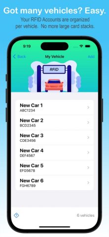 RFID Wallet EasyTrip AutoSweep для iOS — скриншот 4