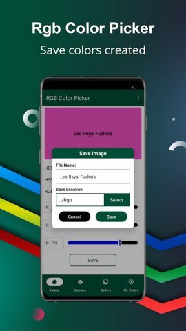 RGB Color Picker для Android — скриншот 2