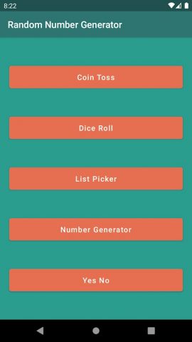 RNG — Random Number Generator для Android — скриншот 1
