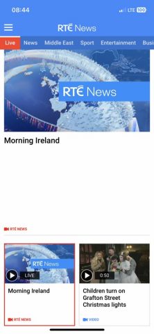 RTÉ News для iOS — скриншот 3