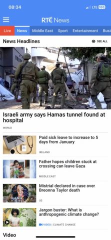 RTÉ News для iOS — скриншот 5