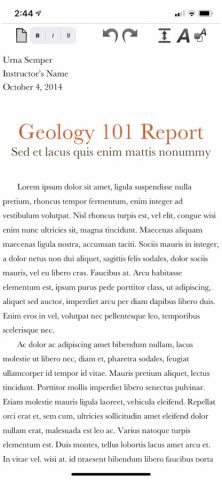 RTF Write для iOS — скриншот 1