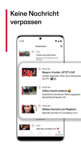 RTL.de: News, Stories & Videos для Android — скриншот 3