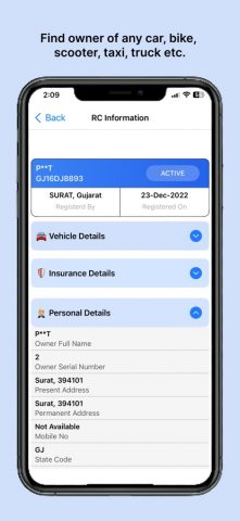 RTO — eChallan, Vehicle info для iOS — скриншот 2
