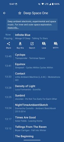 RadiOMG for SomaFM для Android — скриншот 3
