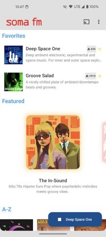 RadiOMG for SomaFM для Android — скриншот 4
