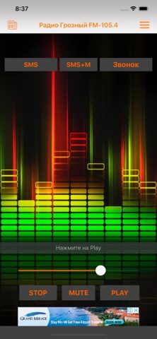 Радио Грозный FM-105.4 для iOS — скриншот 1