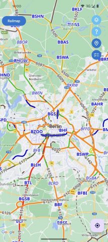 Railmap for OpenRailwayMap для Android — скриншот 1