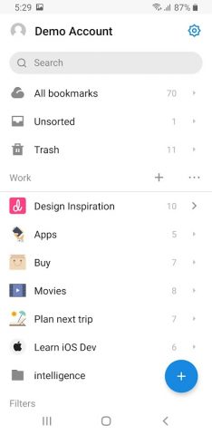 Raindrop.io для Android — скриншот 1