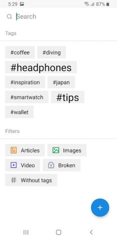 Raindrop.io для Android — скриншот 3