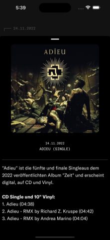 Rammstein для iOS — скриншот 5