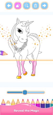 Раскраска единороги и пегасы для iOS — скриншот 2