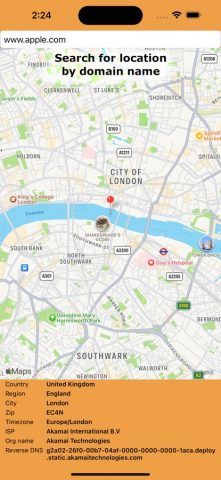 Расположение IP для iOS — скриншот 2