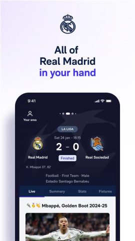 Real Madrid для Android — скриншот 1