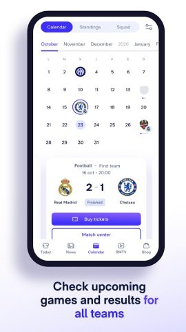 Real Madrid для Android — скриншот 4