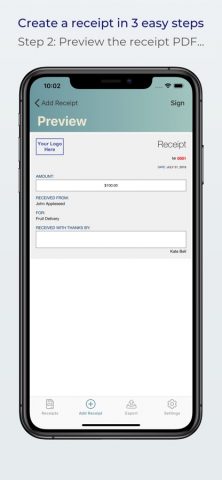 Receipts: create, print & mail для iOS — скриншот 2