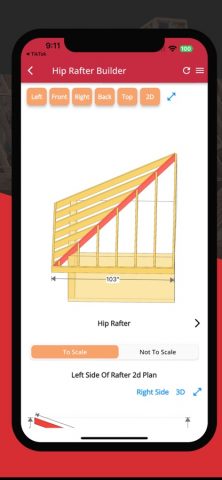 RedX Крыша — Расчет Стропил для iOS — скриншот 2