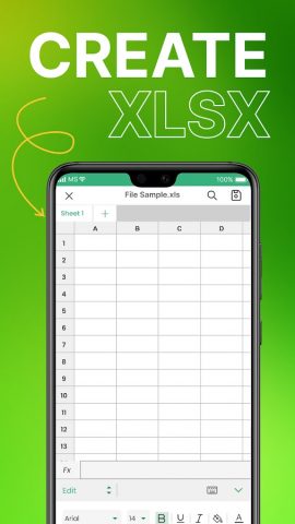 Редактор XLSX: XLS Reader для Android — скриншот 2