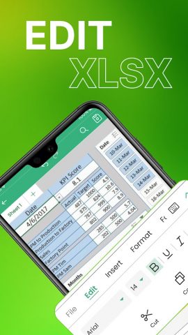 Редактор XLSX: XLS Reader для Android — скриншот 3